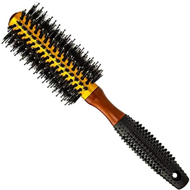 Small Round Blow Dry Brush Boar Bristle, Thermal Ceramic Barrel