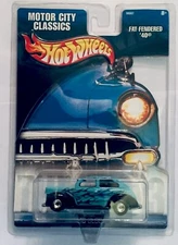 Hot Wheels Motor City Classics Teal Fat Fendered '40 w/Real Riders