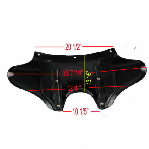 Batwing Fairing Clear Windscreen Fit For Harley Softail Deluxe Honda Shadow ACE - Picture 6 of 10