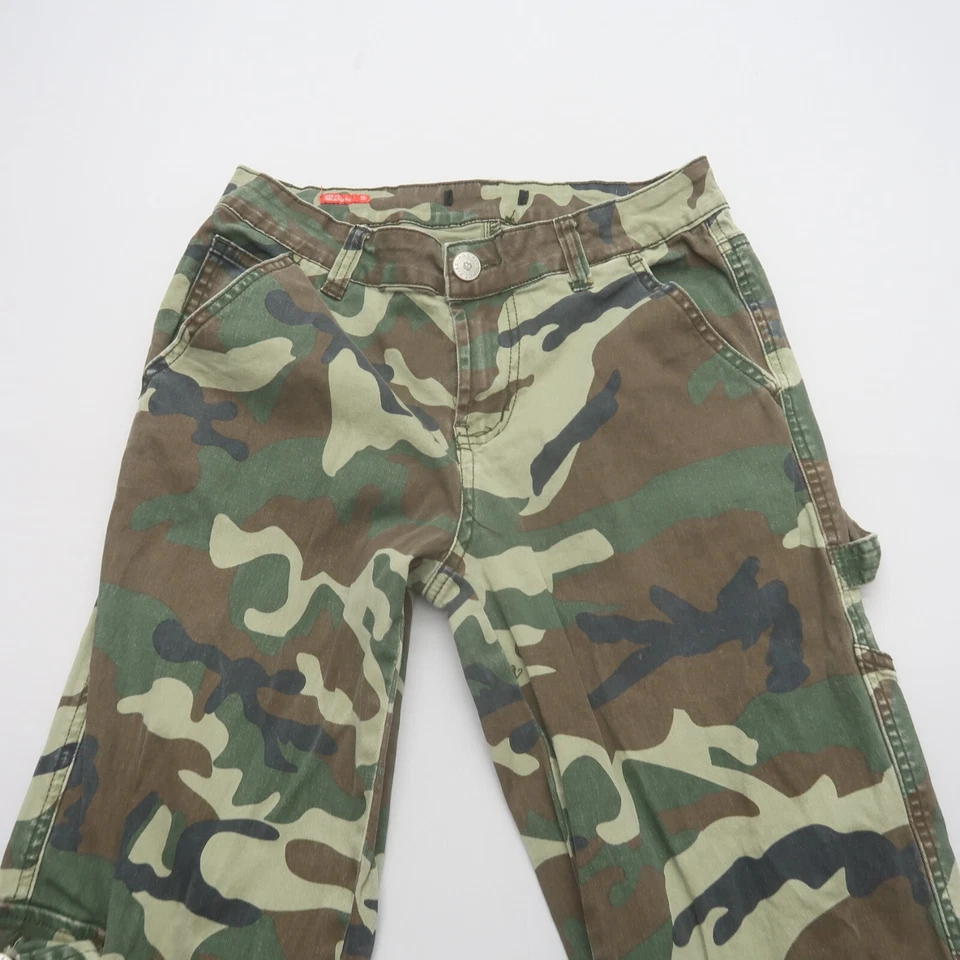 Pantalones cargo camuflados Hot Kiss para mujer talla 5 calce relajado tiro medio Foto 3 de 4