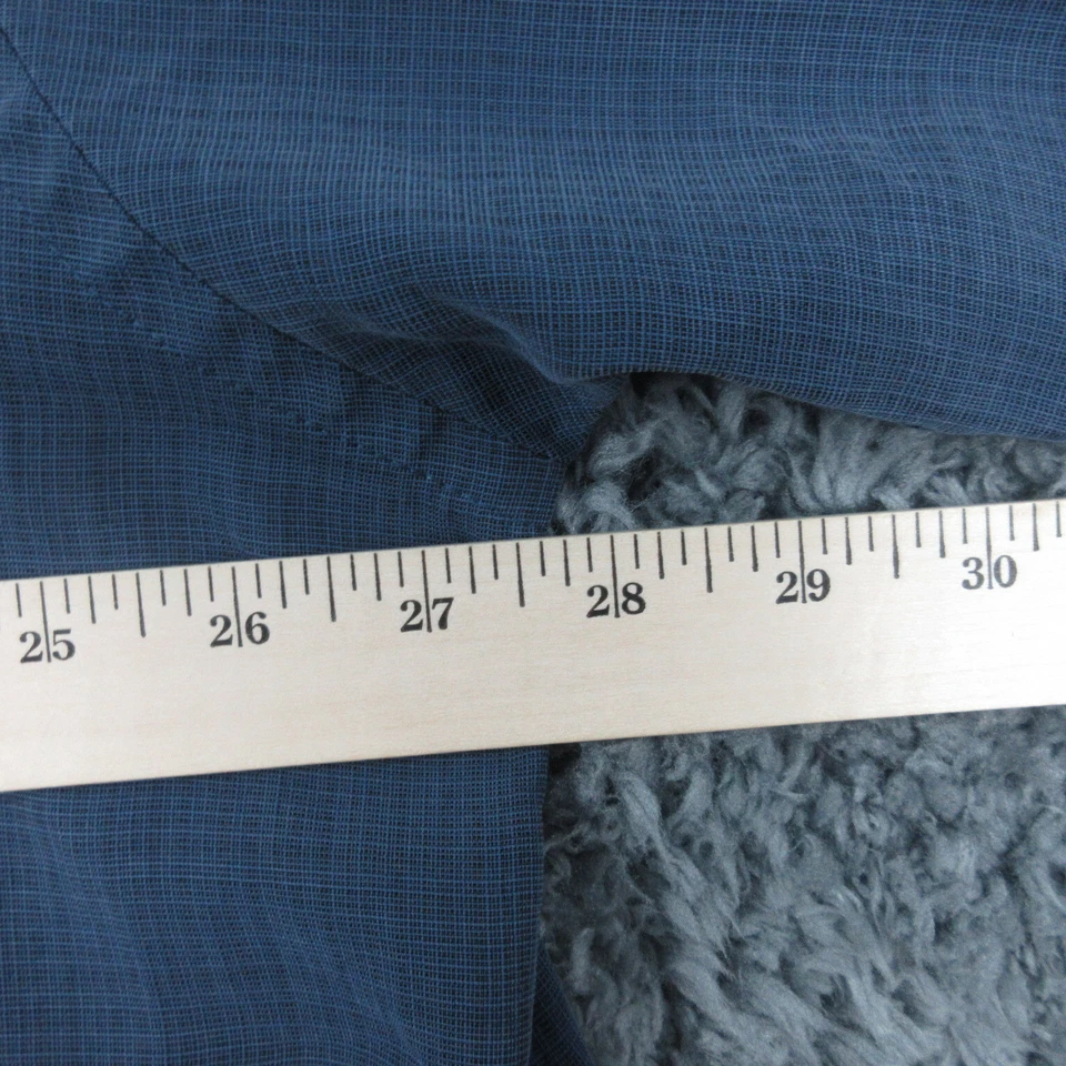 Camisa Roundtree & Yorke Para Hombre 2XB Azul Básica Manga Corta Abotonada Foto 3 de 4