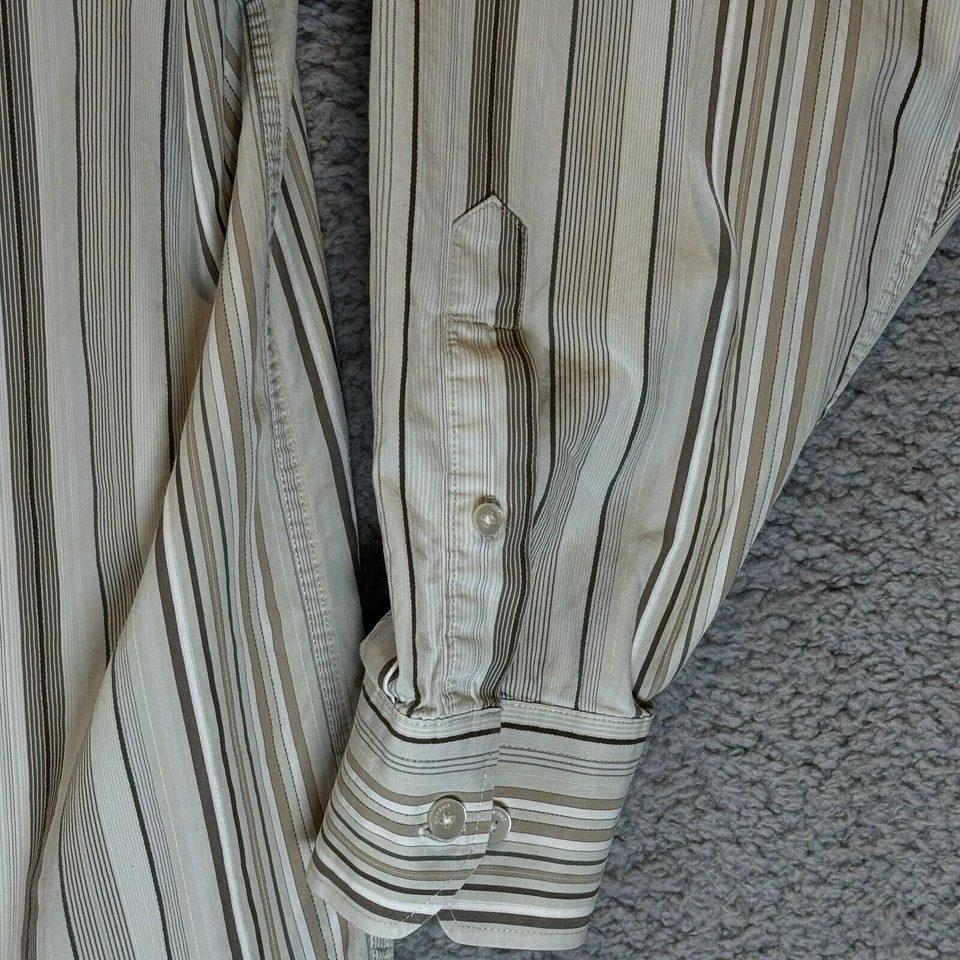 Camisa de manga larga marrón XLT de Murano Buttom Up para hombre Foto 3 de 4