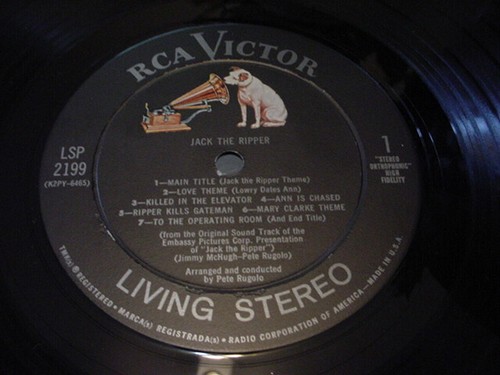 JACK THE RIPPER soundtrack, nm living stereo on RCA VICTOR, 1960 - Picture 2 of 2