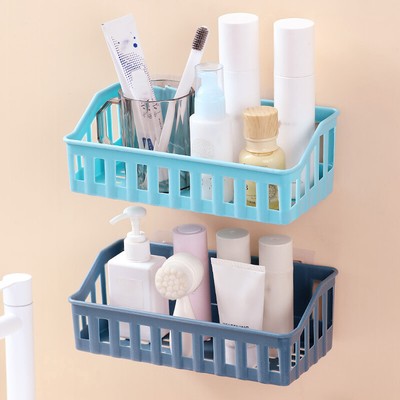 Bathroom Storage Rack Bathroom Wall Hanging Punch-free Toilet Wall Plastic R-yp