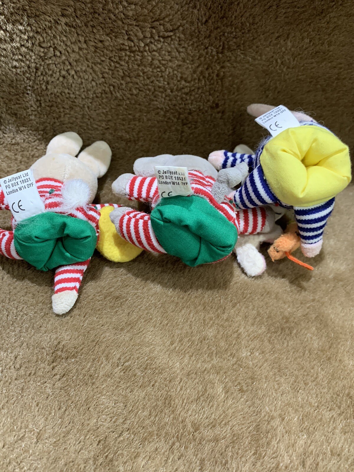 Jellycat Bedtime Buddy Finger Puppets X 3 Bunny Mouse Elephant