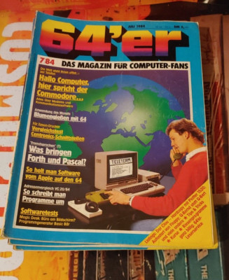 64er (64´er) 07/84 Juli 1984 C64 Commodore (Sprachausgabe, Forth, Pascal) 8-bit