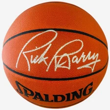 Rick Barry Autographed Spalding Leather Game Basketball