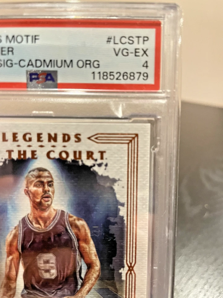 Baloncesto con motivo Topps 2023-24 Tony Parker Legends of the Court automático naranja/25 Foto 3 de 4