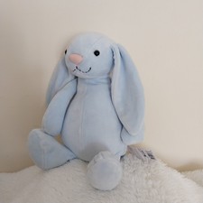 Jellycat Bashful My Bunny Blue First BNWT  Velour Soft NEW Pale Baby Blue 27cm