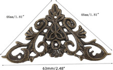 8Pcs Vintage Style Corner Protectors Guards Covers Triangle Connectors Embell...