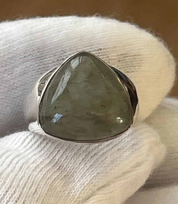 Vtg.Labradorite Gemstone Ring Solid 925 Sterling … - image 2