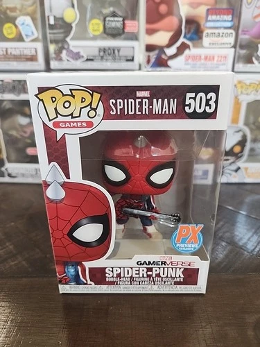 Funko Pop! Games Marvel Spider-Man Spider-Punk Bobble-Head Figure 503