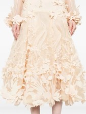 Reserved. New Runway ZIMMERMANN Hypnotic Floral Appliqué Midi Skirt Size AU3