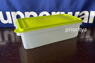 Tupperware Stak N Stor Fridge Refrigerator Container 2.2L Clear w/ Green Seal
