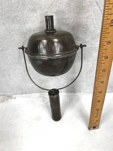 antique tin parade lamp lantern burner no pole original clean Civil War 18/19th 