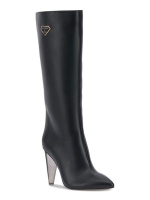INC Womens Black Arch Support Charlotte Pointed Toe Stiletto Zip-Up Boots 5.5 M