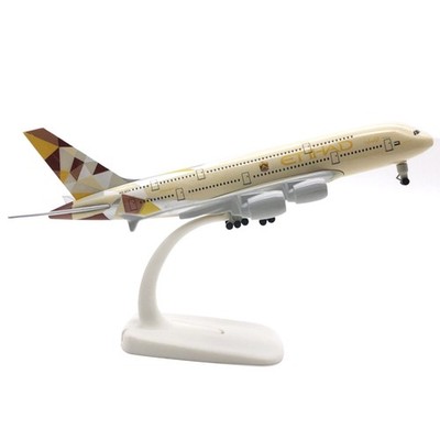 20cm Diecast Alloy 1/300 Scale Etihad Airlines A380 Finished Model Gift