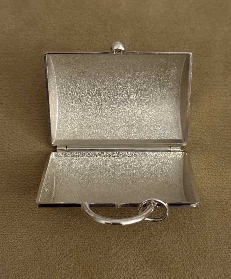 Judith Lieber Vintage Silver Tone Enamel Teddy Bear Trinket Box EUC Rare - Image 4 of 4