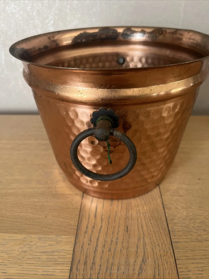 Ancien Cache Pot En Cuivre Villedieu Les Poêles - Lecellier - Photo 4/4