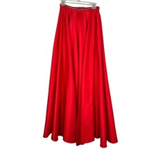 Sherri Hill Red Beaded & Rhinestone Waist A-Line Full Skirt SIZE 4