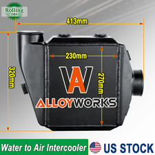 Universal Aluminum Liquid Water To Air Intercooler 9.05x 10.62x 4.52 Universal Aluminum Liquid Water To Air Intercooler 9.05x 10.62x 4.52