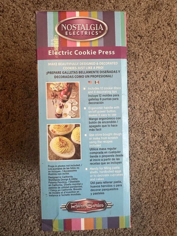 Prensa de Galletas Nostálgica Eléctrica Estilo Años 50’s Con Puntas Decorativas Nueva Foto 2 de 2