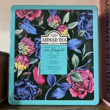 Ahmad TEA BOUQUET LARGE Set Flavored Black & Green Teas TIN  72 x 2g / 144g