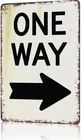Vintage One Way Street Metal Wall Sign Aluminum Poster 8x12inch