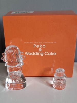 Peko-Chan Puppen Kristall Figur Peko & Hochzeitstorte Brandneu Box Hergestellt Fujiya
