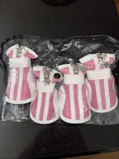 JML Pink Non Slip Indoor/Outdoor Dog Booties Size 5-New
