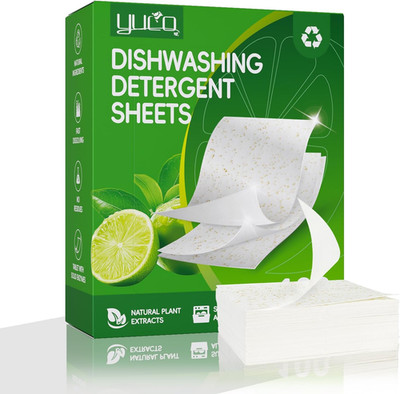 Dishwasher Detergents Sheets-100% Natural Plant-Based Eco Dishwashing Soap Solid
