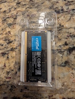 Crucial CT32G48C40S5 DDR5 32GB 4800MHz Laptop RAM Stick for sale