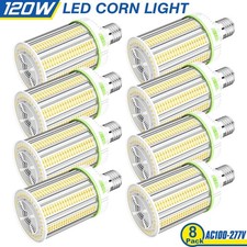 8Pack 120W Led Corn Light bulb E39 Mogul Base Warehouse Garage Shop Lighting ETL