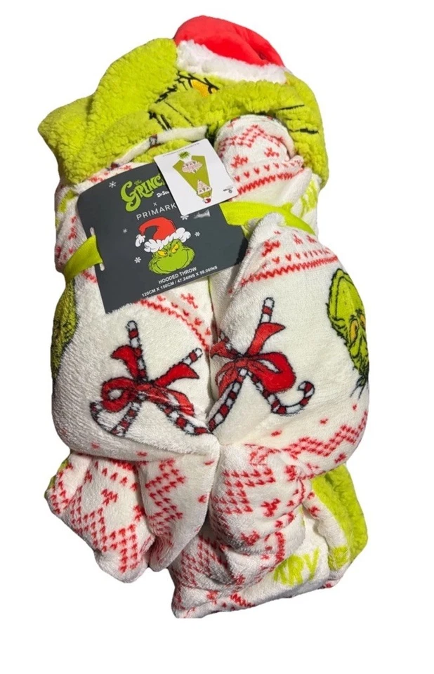 Toalha com Capuz Dr. Seuss’s The Grinch 47”x59 Natal Nova - Imagem 3 de 4