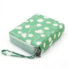 120 Slots Colored Pencil Case Color Organizer Storage Large Capacity Green