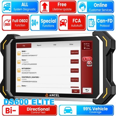 ANCEL DS600 Elite OBD2 Scanner Bidirectional Full System Diagnostic Fit For GAZ