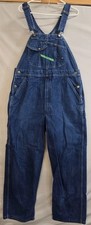 Key Apparel Bib Overall Mens 38x30 Blue Denim Cotton Hi Back Workwear Rugged