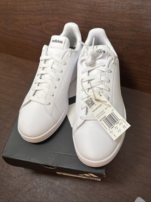 adidas Men's Advantage 2.0 Sneaker White/Black Size 8.5 New