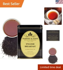 Authentic English Breakfast Loose Leaf Black Tea - 8 Ounce for Your Mornings