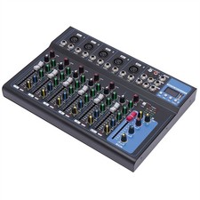 Bluetooth Portable Audio Mixer with USB DJ Sound Mixing Console MP3 Jack 48V