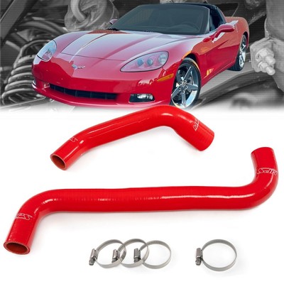 HPS Red Silicone Radiator Hose Kit For 05-08 Corvette 6.0 LS2/6.2 LS3/7.0L LS7