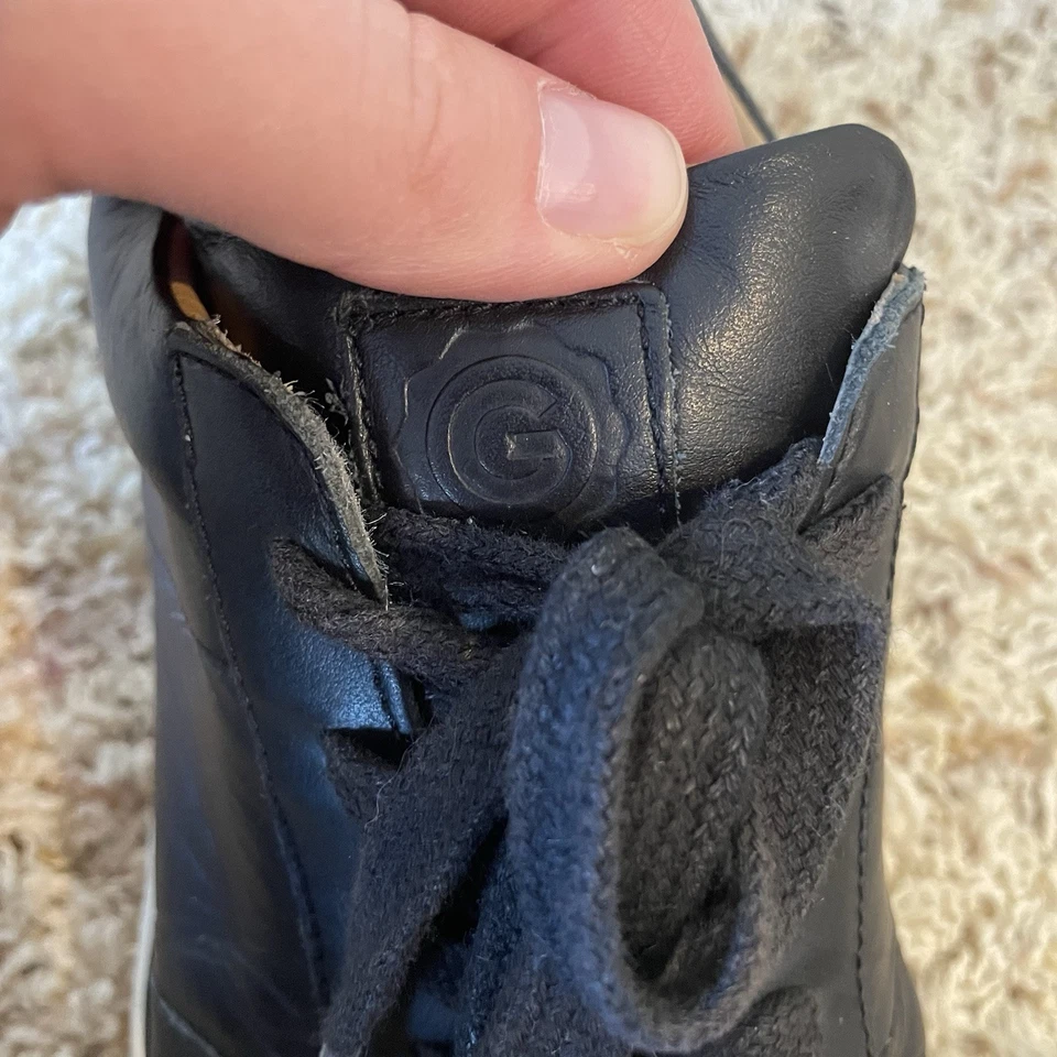 Greats Brooklyn Royale Para hombres Talla 9 Negro Cuero Zapatillas Causales Zapatos Foto 2 de 4