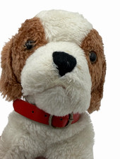 Vintage 1977 Dakin Plush 8 Puppy Dog Stuffed Animal with Red Collar