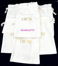 10pcs Lot: Dior Makeup White Pouch Drawstring Small Bag Authentic