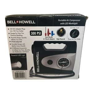 Bell Howell Portable Air Compressor 300 PSI LED Tire Inflator New