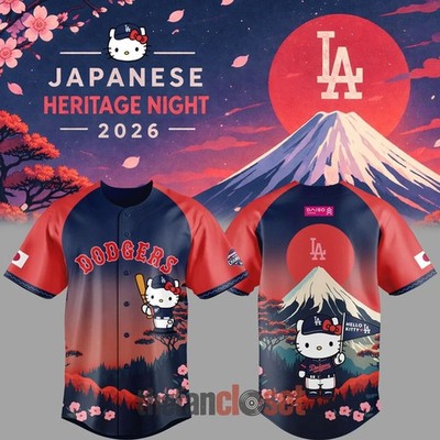 Dodgers x Kitty x Japanese Heritage Night Jersey 2026 Unisex