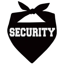 Security Dog Bandana Black Pet Dog Scarf Accessories Pet Dogs Triangle Scarf ...