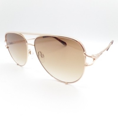 Quay High Key Twist Brushed Gold Sepia Sunglasses Authentic New 80883