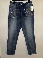 Cache Jeans With Rhinestone Embellishments