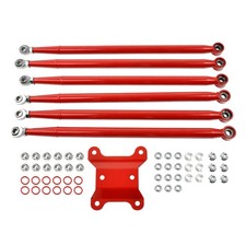 For 2017-up Can-am Maverick X3 Xrs 72 Wide Models 6pcs Red Radius Rods Bars Kit